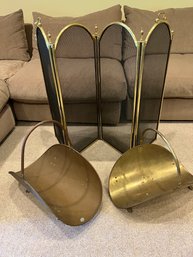 Fireplace Grate And 2 Log Holders