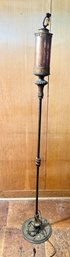 Bronze Torchiere Lamps Style Of Oscar Bach