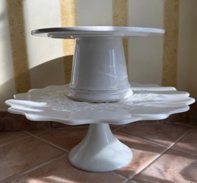 2 White Cake Stands