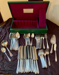 Community Plate Flatware Set With Letter R Monogram