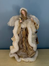Grandeur Noel Decorative Angel Figurine With A Golden Star