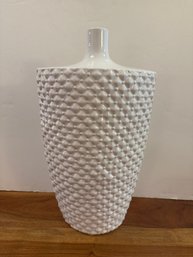 White Porcelain Basketweave Vase