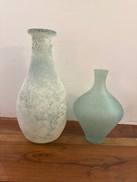 Crackle Blue Vases