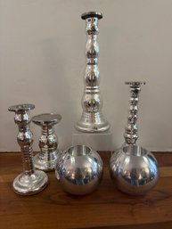 IKEA Metal/ceramic Candle Holders