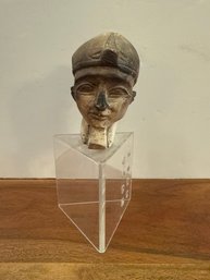 Carved Egyptian Head Sculpture.