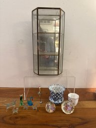 Hanging Littles Curio, Small Murano Glass Animals, Royal Copenhagen Vase, Limoges Tiny Plates & More
