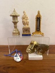Reproduction Statue Moses, French Gothic Revival Gilt Thermometer, Yanni Souvatzoglou Bronze Abstract & More
