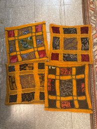 Vintage Indian Patchwork Embroidered Decorative Textile Pillow Covers