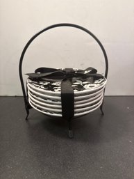 Room For Blooms Black And White Snack Plates