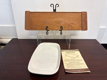 Teak Made In Denmark Sandwich Tray, Litton Ware Single Serving Micro-browner Grill