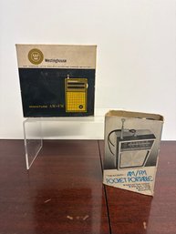 Westinghouse Am/Fm Radio And Realistic Pocket Portable Radio Both In Original Boxes