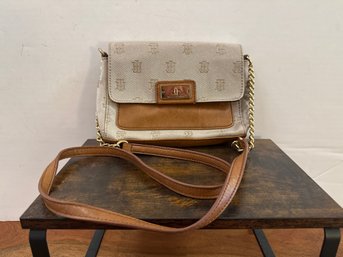 Tommy Hilfiger Monogrammed Leather Crossbody Bag