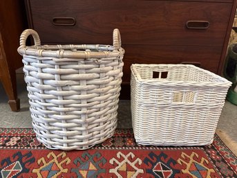 White Shabby Chic Baskets