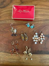 Louis Sherry Metal Box And Earrings