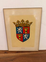 Print Of A Dukes Of Gascony Coat Of Arms With A Crown