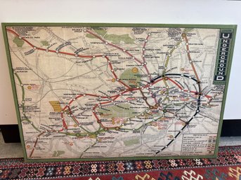 Reproduction Of The 1912 London Underground Tube Map On Canvas