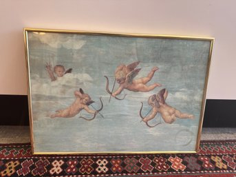 Decorative Print Of Cherubs In A Classical Style.