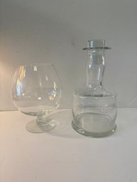 Decanter And Large Brandy Glass