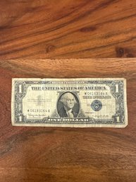 1957 United States Blue Seal One Dollar Silver Certificate.