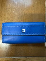 Lodis Blue Leather Wallet