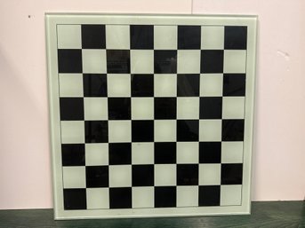 Modern Glass Top Chess Board With Felt Bottom