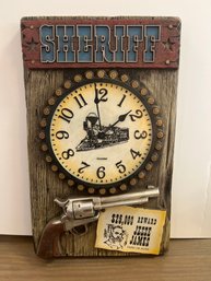 Sheriff Reward' Jesse James Wall Plaque Clock By Westclox