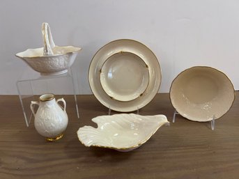 Lenox Made In The USA Basket, Vase, Dove, Bowl And Trinket Tray