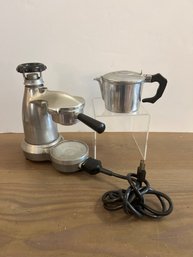 Italian Aluminum Coffee Machine La Vesuviana, 1950s