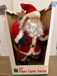 24 Inch Fiber Optic Santa