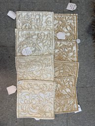 8- 10x10 Beaded Ivory Pillow Cases