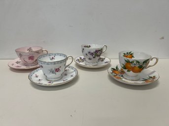 Tea Cups/saucers: Tuscan And Shelley