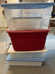5 Storage Containers Various Sizes