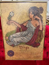 Vintage Virgo Sign Print