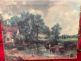 John Constable THE HAY WAIN LITHOGRAPH Print On Canvas