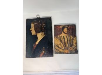 Da Vinci Portrait Of A Girl On Wood Signed Francis