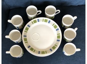 Mikasa Tropicana MCM Luncheon Snack Set Of 8