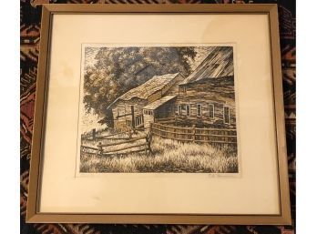 Signed Barn Print