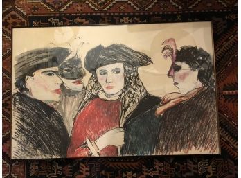 Charcoal Art Masquerade Ball