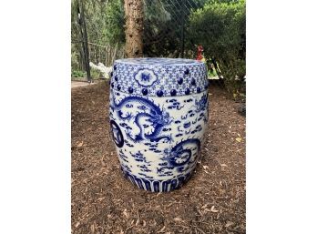 Blue And White Garden Stool