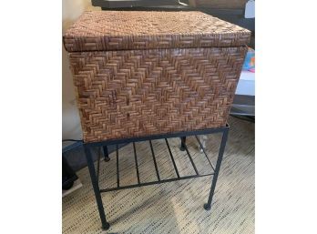 Basket On Metal Stand
