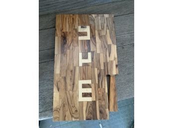 Wood Bread Board With Knife