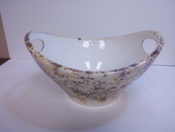 24 MCM Abstract Glazed Pottery Bowl