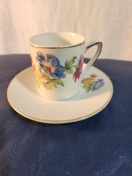 #17 DEMITASSE TEACUP HAND PAINTED