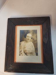 #4 Antique Photo Of 'aunt Clair' 1919 In Antique Frame
