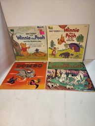 #19 Lot Of Vintage Disney Records Including Pooh, Dumbo And 101 Dalmatians