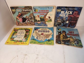 #20 6 Smaller Disney Records With Story Books