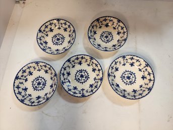 #25  Blue  And White Antique Delft Bowls