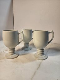 #26 3 White Kayson Ironstone Irish Coffee Mugs
