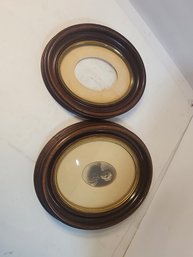 #37 2 Vintage/antique Oval Picture Frames
