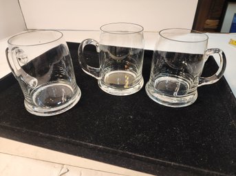 #40 3 Fabulous Thin Rimmed Crystal Mugs